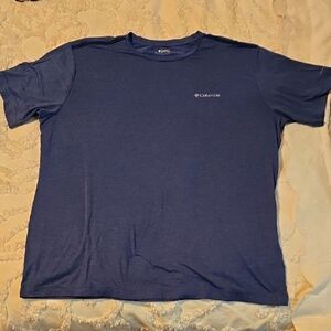 Mens Columbia Blue Short Sleeve Tee Size XL EUC